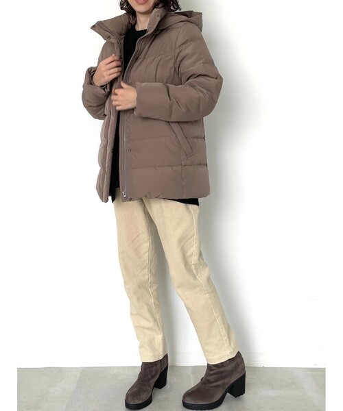 SHOO・LA・RUE(シューラルー)の「◆軽くて、暖かくて、美しくて、洗濯機で洗える プレミアムなダウン【S-4L】(ダウンジャケット/コート・レディース・ブラック/サンドベージュ/ライトベージュ・01/05/06/04/03/02)」の17枚目の写真