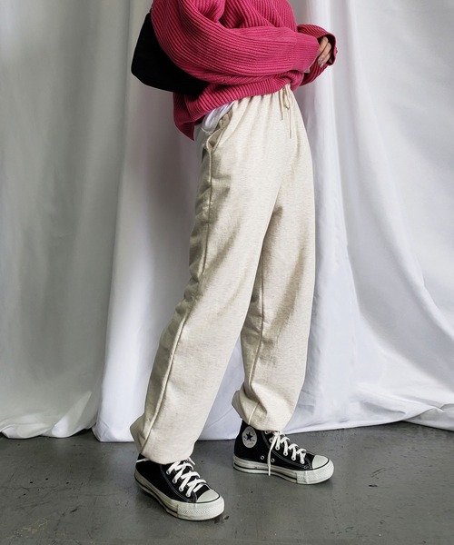 me+em select（ミームセレクト）の「【 6color 】ヘビーコットン裏毛ジョガーパンツ　韓国製（スウェットパンツ・レディース・グリーン/ライトグレー/ベージュ/チャコールグレー/グレー/ブラウン・FREE）」の7枚目の写真