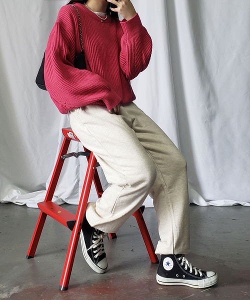 me+em select（ミームセレクト）の「【 6color 】ヘビーコットン裏毛ジョガーパンツ　韓国製（スウェットパンツ・レディース・グリーン/ライトグレー/ベージュ/チャコールグレー/グレー/ブラウン・FREE）」の22枚目の写真