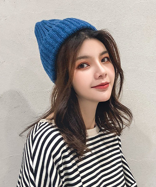 c.u.l（シーユーエル）の「【c.u.l】無地カラーニット帽 cula268（ニットキャップ/ビーニー・レディース・ブラック/ブルー/ブラウン/グレー/ライトベージュ/ライトブルー/ライトグレー/ピンクベージュ/ワインレッド/イエロー・FREE）」の7枚目の写真