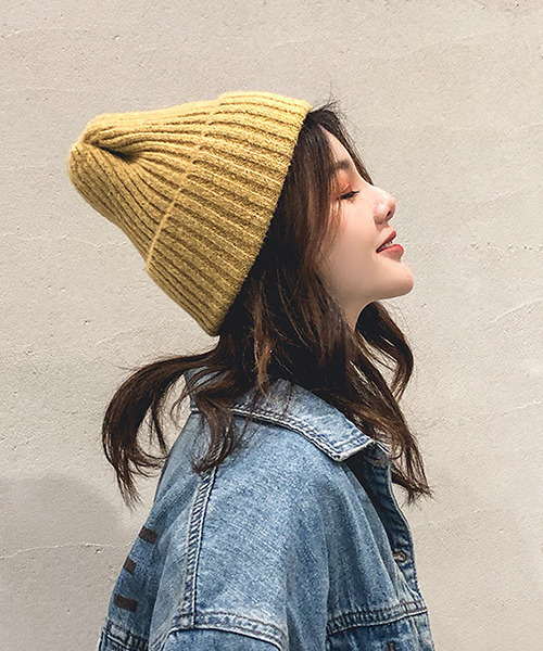 c.u.l（シーユーエル）の「【c.u.l】無地カラーニット帽 cula268（ニットキャップ/ビーニー・レディース・ブラック/ブルー/ブラウン/グレー/ライトベージュ/ライトブルー/ライトグレー/ピンクベージュ/ワインレッド/イエロー・FREE）」の11枚目の写真