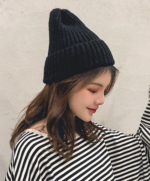 c.u.l（シーユーエル）の「【c.u.l】無地カラーニット帽 cula268（ニットキャップ/ビーニー・レディース・ブラック/ブルー/ブラウン/グレー/ライトベージュ/ライトブルー/ライトグレー/ピンクベージュ/ワインレッド/イエロー・FREE）」の12枚目の写真