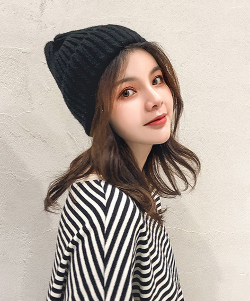 c.u.l（シーユーエル）の「【c.u.l】無地カラーニット帽 cula268（ニットキャップ/ビーニー・レディース・ブラック/ブルー/ブラウン/グレー/ライトベージュ/ライトブルー/ライトグレー/ピンクベージュ/ワインレッド/イエロー・FREE）」の14枚目の写真