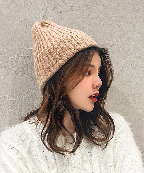 c.u.l（シーユーエル）の「【c.u.l】無地カラーニット帽 cula268（ニットキャップ/ビーニー・レディース・ブラック/ブルー/ブラウン/グレー/ライトベージュ/ライトブルー/ライトグレー/ピンクベージュ/ワインレッド/イエロー・FREE）」の15枚目の写真