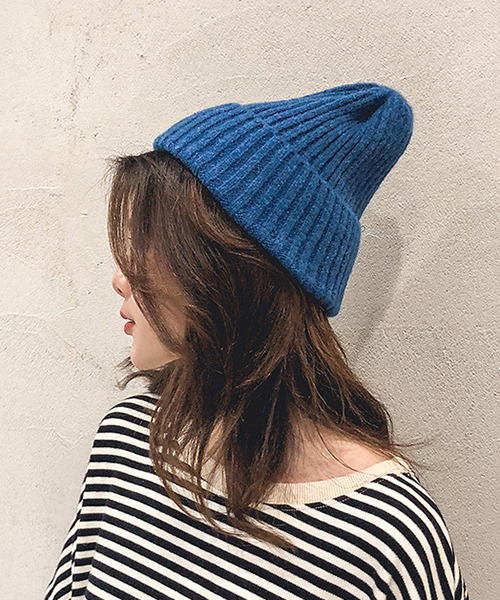 c.u.l（シーユーエル）の「【c.u.l】無地カラーニット帽 cula268（ニットキャップ/ビーニー・レディース・ブラック/ブルー/ブラウン/グレー/ライトベージュ/ライトブルー/ライトグレー/ピンクベージュ/ワインレッド/イエロー・FREE）」の17枚目の写真