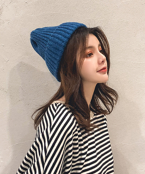 c.u.l（シーユーエル）の「【c.u.l】無地カラーニット帽 cula268（ニットキャップ/ビーニー・レディース・ブラック/ブルー/ブラウン/グレー/ライトベージュ/ライトブルー/ライトグレー/ピンクベージュ/ワインレッド/イエロー・FREE）」の18枚目の写真