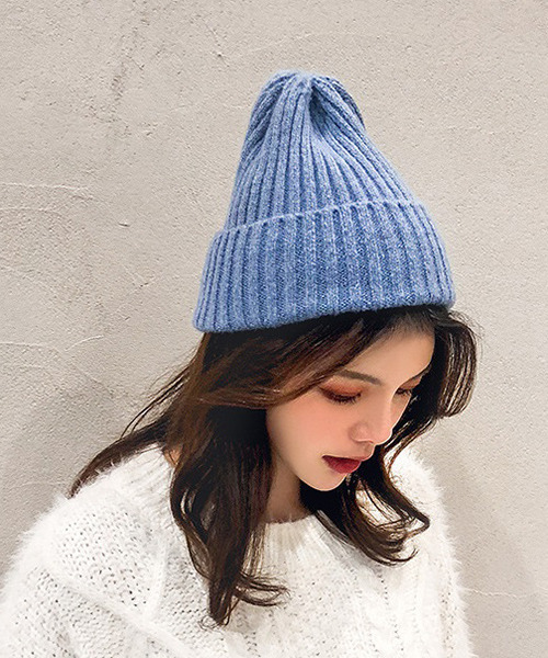 c.u.l（シーユーエル）の「【c.u.l】無地カラーニット帽 cula268（ニットキャップ/ビーニー・レディース・ブラック/ブルー/ブラウン/グレー/ライトベージュ/ライトブルー/ライトグレー/ピンクベージュ/ワインレッド/イエロー・FREE）」の19枚目の写真