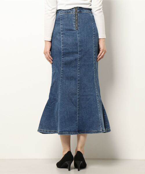 BLUEEAST(ブルーイースト)の「スリットデニムマーメイドスカート(デニムスカート・レディース・ブラック/ネイビー・SMALL/MEDIUM)」の22枚目の写真