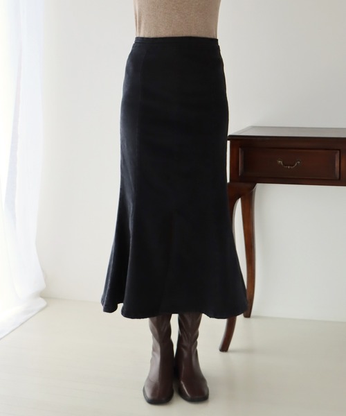 BLUEEAST(ブルーイースト)の「スリットデニムマーメイドスカート(デニムスカート・レディース・ブラック/ネイビー・SMALL/MEDIUM)」の9枚目の写真