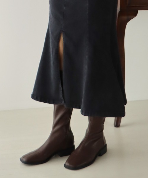 BLUEEAST(ブルーイースト)の「スリットデニムマーメイドスカート(デニムスカート・レディース・ブラック/ネイビー・SMALL/MEDIUM)」の11枚目の写真