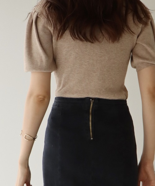 BLUEEAST(ブルーイースト)の「スリットデニムマーメイドスカート(デニムスカート・レディース・ブラック/ネイビー・SMALL/MEDIUM)」の15枚目の写真