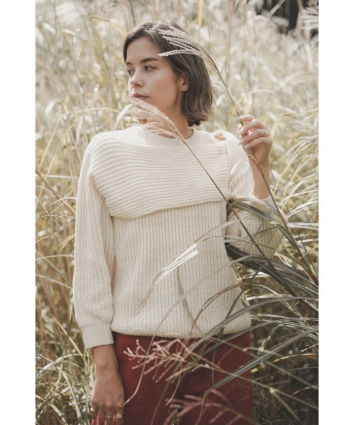 esutoreja（エストレジャ）の「クロスデザインニット（ニット/セーター・レディース・アイボリー・FREE）」の8枚目の写真