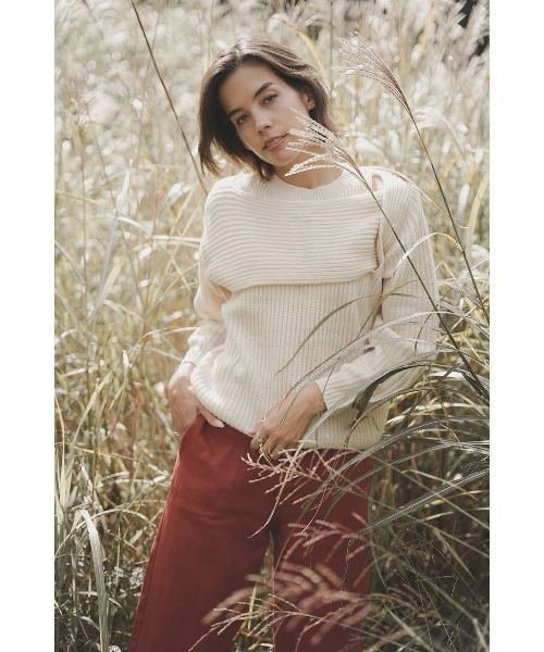 esutoreja（エストレジャ）の「クロスデザインニット（ニット/セーター・レディース・アイボリー・FREE）」の6枚目の写真