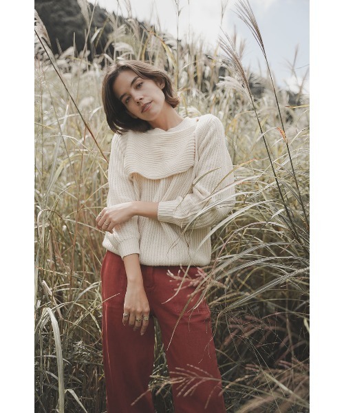 esutoreja（エストレジャ）の「クロスデザインニット（ニット/セーター・レディース・アイボリー・FREE）」の14枚目の写真
