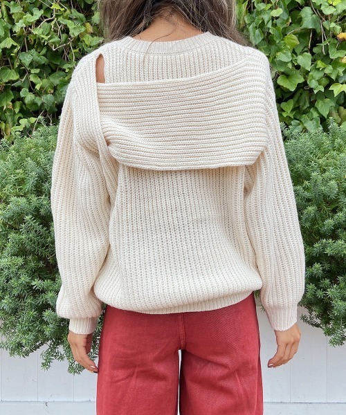 esutoreja（エストレジャ）の「クロスデザインニット（ニット/セーター・レディース・アイボリー・FREE）」の7枚目の写真