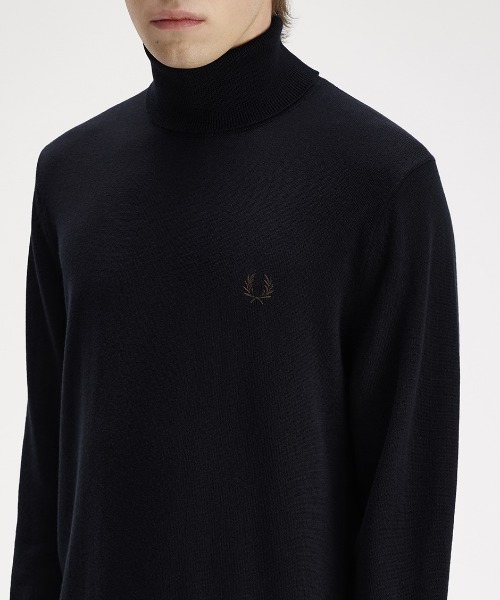FRED PERRY(フレッドペリー)の「【先行予約受付中】Roll Neck Jumper/ロールネックニット(ニット/セーター・メンズ・ブラック/ネイビー/ホワイト/グレー/ネイビー系1/ブラック系その他/ネイビー系2/ブラック系その他2/グリーン/ブラック系その他3/ネイビー系・S/M/L/XL)」の12枚目の写真