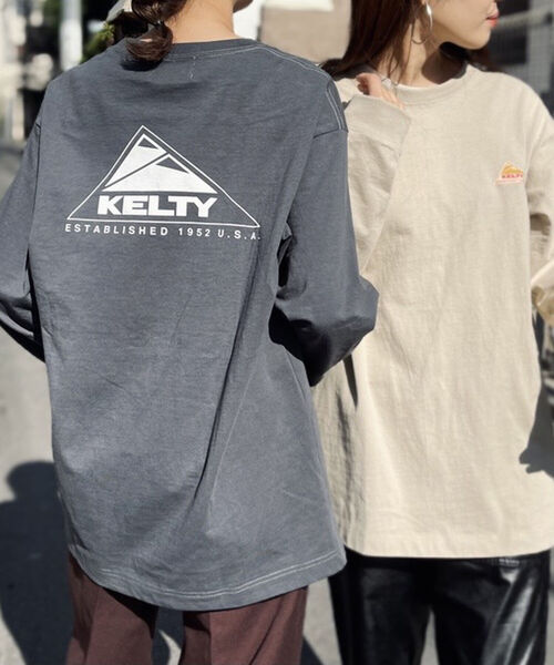 KELTY（ケルティ）の「【KELTY/ケルティ】GLOSTER別注 バックプリント ロングスリーブTシャツ（Tシャツ/カットソー・メンズ・ホワイト/チャコールグレー/ベージュ/オレンジ・MEDIUM/LARGE）」の11枚目の写真