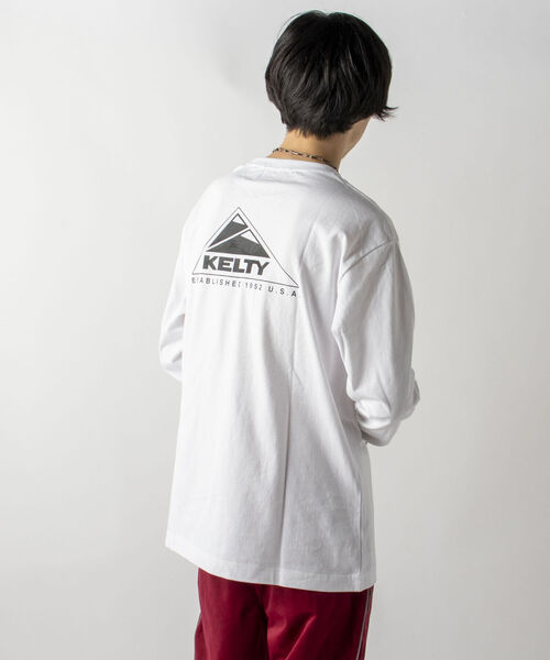 KELTY（ケルティ）の「【KELTY/ケルティ】GLOSTER別注 バックプリント ロングスリーブTシャツ（Tシャツ/カットソー・メンズ・ホワイト/チャコールグレー/ベージュ/オレンジ・MEDIUM/LARGE）」の15枚目の写真