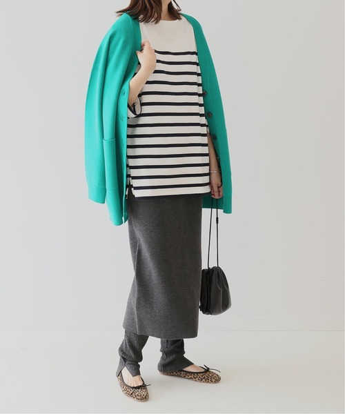 SLOBE IENA(スローブイエナ)の「20/2 パネルボーダープルオーバー【手洗い可能】◆(Tシャツ/カットソー・レディース・チャコールグレー/ネイビー/ブラウン・FREE)」の19枚目の写真