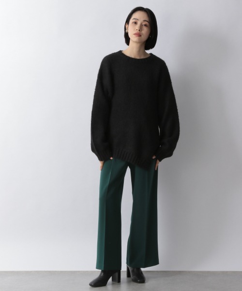 LOWRYS FARM(ローリーズファーム)の「モヘヤライクアシメプルオーバーLS 254798(ニット/セーター・レディース・ブラック/グリーン/アイボリー・FREE)」の5枚目の写真