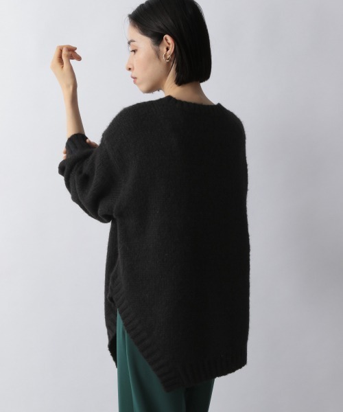 LOWRYS FARM(ローリーズファーム)の「モヘヤライクアシメプルオーバーLS 254798(ニット/セーター・レディース・ブラック/グリーン/アイボリー・FREE)」の9枚目の写真