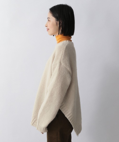 LOWRYS FARM(ローリーズファーム)の「モヘヤライクアシメプルオーバーLS 254798(ニット/セーター・レディース・ブラック/グリーン/アイボリー・FREE)」の12枚目の写真