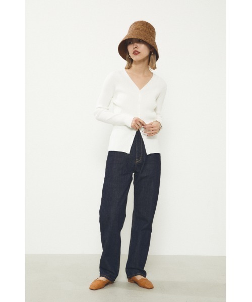 BLACK BY MOUSSY（ブラックバイマウジー）の「KONA One wash DENIM(コナワンウォッシュデニム)（デニムパンツ・レディース・ダークブルー・22inch/23inch/24inch/25inch/26inch）」の16枚目の写真