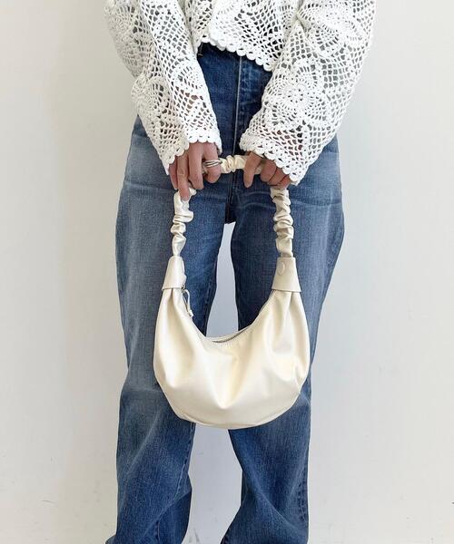 CITEN（シテン）の「＜CITEN（シテン）＞2WAY ギャザー ハンドル バッグ（ハンドバッグ・レディース・ブラック/オフホワイト・FREE）」の2枚目の写真