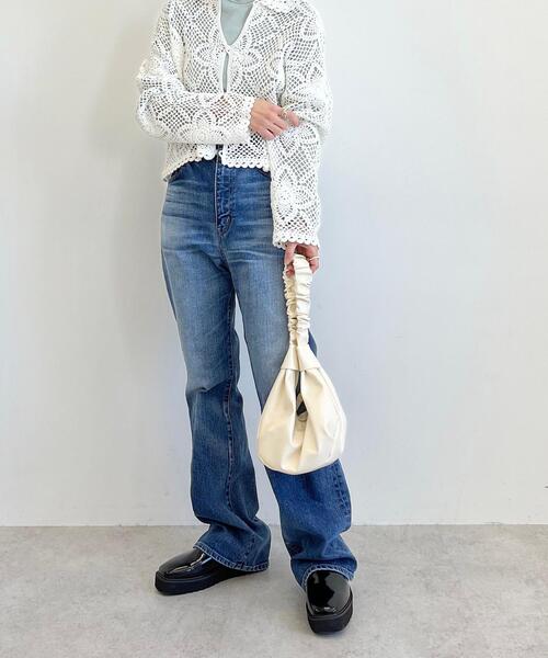 CITEN（シテン）の「＜CITEN（シテン）＞2WAY ギャザー ハンドル バッグ（ハンドバッグ・レディース・ブラック/オフホワイト・FREE）」の5枚目の写真