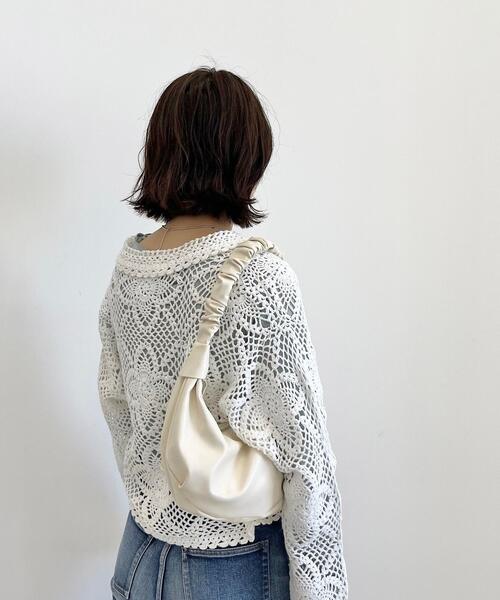 CITEN（シテン）の「＜CITEN（シテン）＞2WAY ギャザー ハンドル バッグ（ハンドバッグ・レディース・ブラック/オフホワイト・FREE）」の6枚目の写真