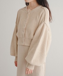 Kastane | クロップドバルーン袖カーディガン(カーディガン/ボレロ)