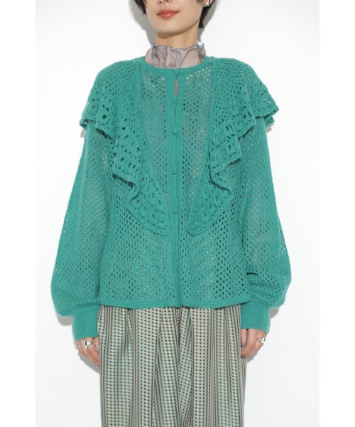 mag.by c（マグバイシー）の「フリルカラーカーディガン（カーディガン/ボレロ・レディース・ピンク/グリーン/ブラック・ONE SIZE）」の17枚目の写真