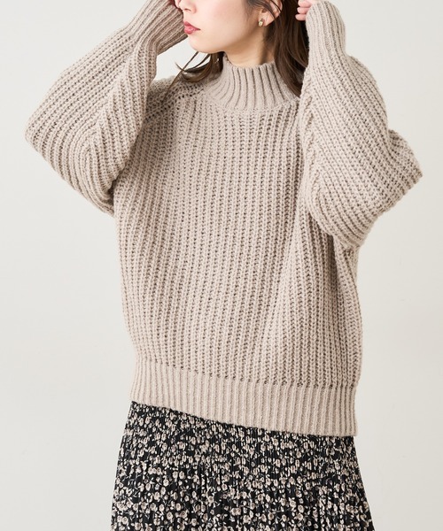 natural couture（ナチュラルクチュール）の「ざっくりゆるニット（ニット/セーター・レディース・アイボリー/ブラック/ベージュ/ミント/ピンク・FREE）」の11枚目の写真