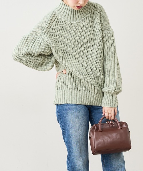natural couture（ナチュラルクチュール）の「ざっくりゆるニット（ニット/セーター・レディース・アイボリー/ブラック/ベージュ/ミント/ピンク・FREE）」の14枚目の写真