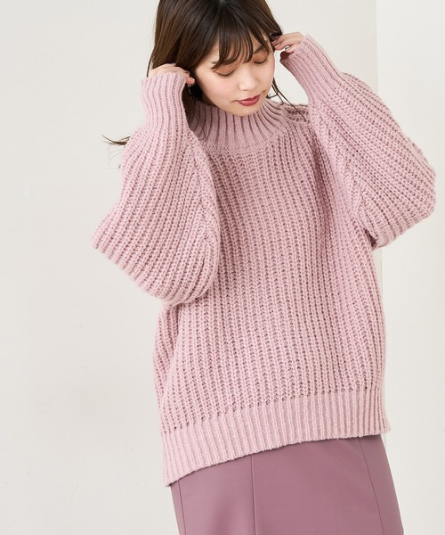 natural couture（ナチュラルクチュール）の「ざっくりゆるニット（ニット/セーター・レディース・アイボリー/ブラック/ベージュ/ミント/ピンク・FREE）」の19枚目の写真
