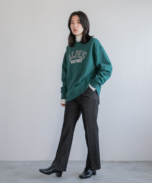 LOWRYS FARM（ローリーズファーム）の「フロントスリットデニムパンツ　260738（デニムパンツ・レディース・ブラック/ワンウォッシュ/アイボリー・SMALL/MEDIUM/LARGE）」の18枚目の写真