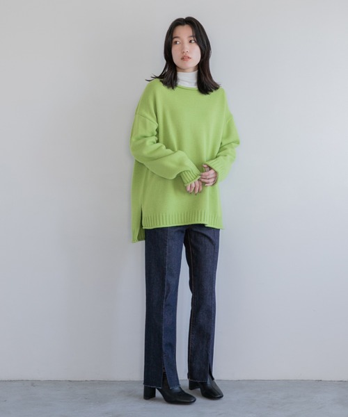 LOWRYS FARM（ローリーズファーム）の「フロントスリットデニムパンツ　260738（デニムパンツ・レディース・ブラック/ワンウォッシュ/アイボリー・SMALL/MEDIUM/LARGE）」の20枚目の写真