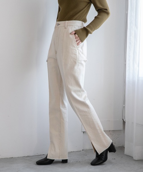 LOWRYS FARM（ローリーズファーム）の「フロントスリットデニムパンツ　260738（デニムパンツ・レディース・ブラック/ワンウォッシュ/アイボリー・SMALL/MEDIUM/LARGE）」の16枚目の写真