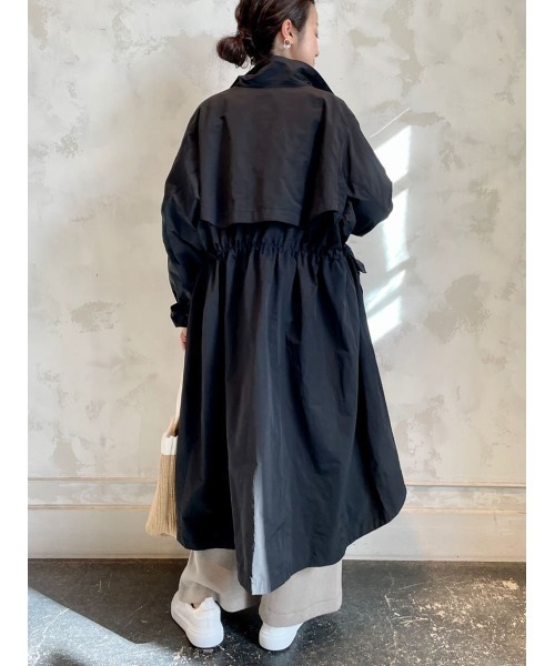 BEARDSLEY（ビアズリー）の「スタンドカラー ZIPUPコート（その他アウター・レディース・モカ/ブラック・FREE）」の4枚目の写真