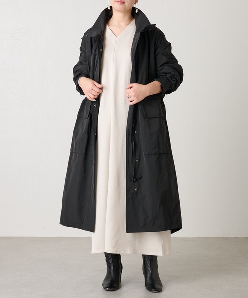 BEARDSLEY（ビアズリー）の「スタンドカラー ZIPUPコート（その他アウター・レディース・モカ/ブラック・FREE）」の5枚目の写真