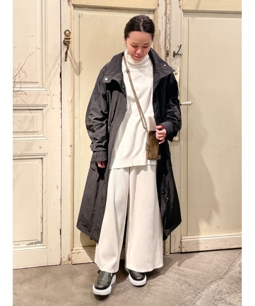 BEARDSLEY（ビアズリー）の「スタンドカラー ZIPUPコート（その他アウター・レディース・モカ/ブラック・FREE）」の9枚目の写真