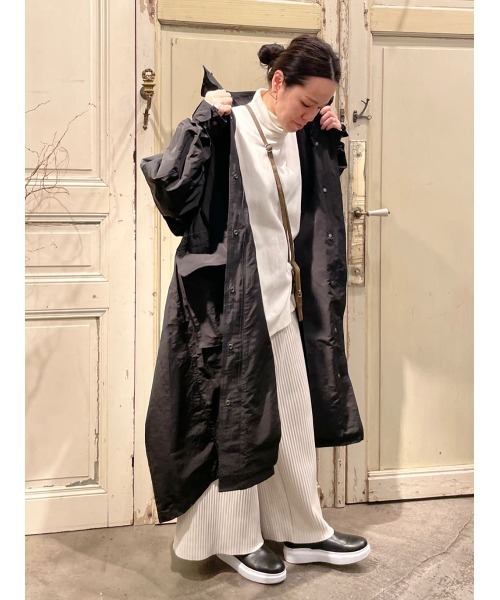 BEARDSLEY（ビアズリー）の「スタンドカラー ZIPUPコート（その他アウター・レディース・モカ/ブラック・FREE）」の10枚目の写真