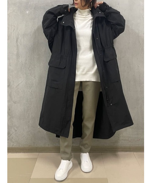 BEARDSLEY（ビアズリー）の「スタンドカラー ZIPUPコート（その他アウター・レディース・モカ/ブラック・FREE）」の18枚目の写真