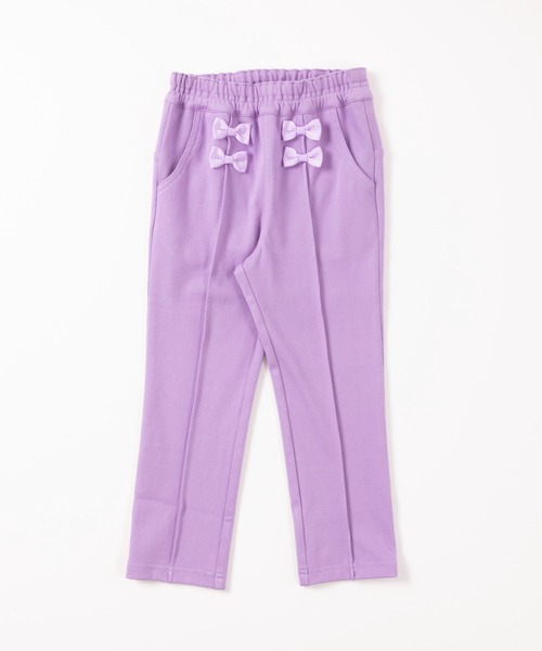 KP（ケーピー）の「グログランリボン付きストレッチニットツイルパンツ(100-130cm)（その他パンツ・キッズ・パープル/ブラック/ピンク・130cm/110cm/120cm/100cm）」の3枚目の写真