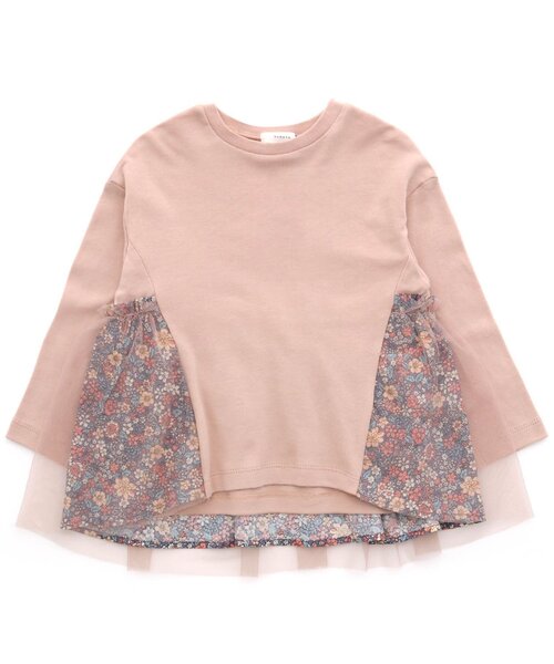 Seraph（セラフ）の「/バックシャン長袖Ｔシャツ（Tシャツ/カットソー・キッズ・グレー/ピンク/アイボリー/ミント・90/100/110/120/80/130/95/140）」の4枚目の写真