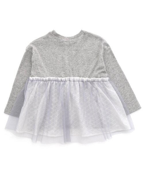 Seraph（セラフ）の「/バックシャン長袖Ｔシャツ（Tシャツ/カットソー・キッズ・グレー/ピンク/アイボリー/ミント・90/100/110/120/80/130/95/140）」の5枚目の写真