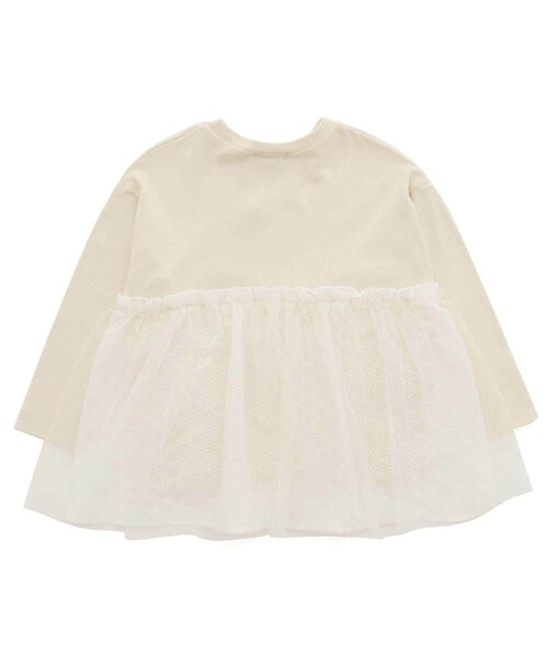 Seraph（セラフ）の「/バックシャン長袖Ｔシャツ（Tシャツ/カットソー・キッズ・グレー/ピンク/アイボリー/ミント・90/100/110/120/80/130/95/140）」の6枚目の写真