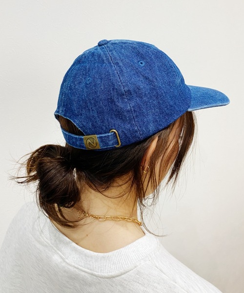 newhattan（ニューハッタン）の「【newhattan】デニムCAP（キャップ・レディース・ライトブルー/インディゴブルー/ライトブラック・FREE）」の3枚目の写真