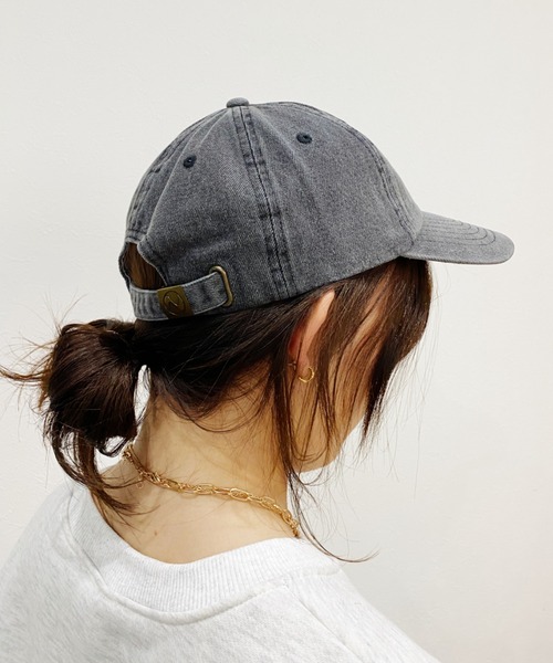 newhattan（ニューハッタン）の「【newhattan】デニムCAP（キャップ・レディース・ライトブルー/インディゴブルー/ライトブラック・FREE）」の5枚目の写真