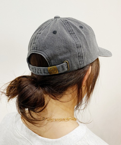 newhattan（ニューハッタン）の「【newhattan】デニムCAP（キャップ・レディース・ライトブルー/インディゴブルー/ライトブラック・FREE）」の6枚目の写真